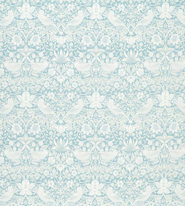 Strawberry Thief Jacquard Fabric by Clarke & Clarke Mineral