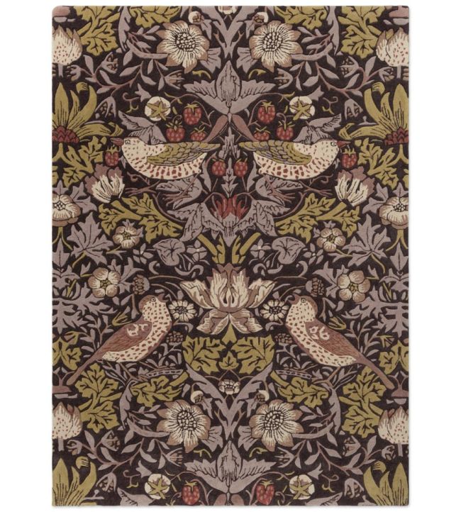 Morris & Co Strawberry Thief rug Grape 27705140200 Grape