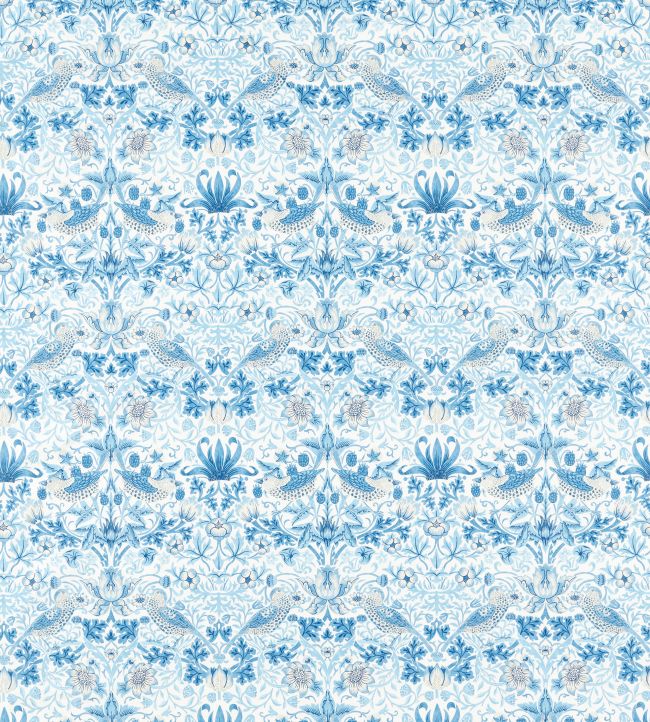 Strawberry Thief Fabric by Morris & Co Woad