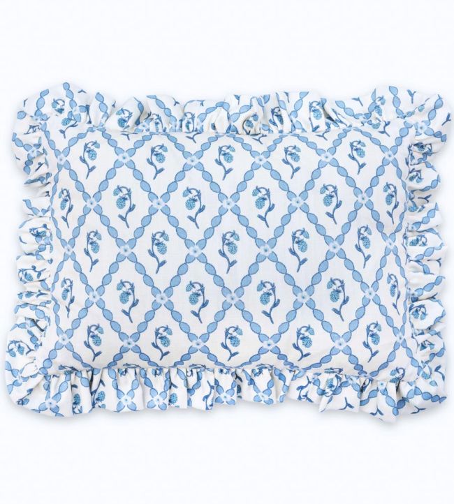 Strawberry Trellis Cushion 46 x 32cm by Barneby Gates China Blue