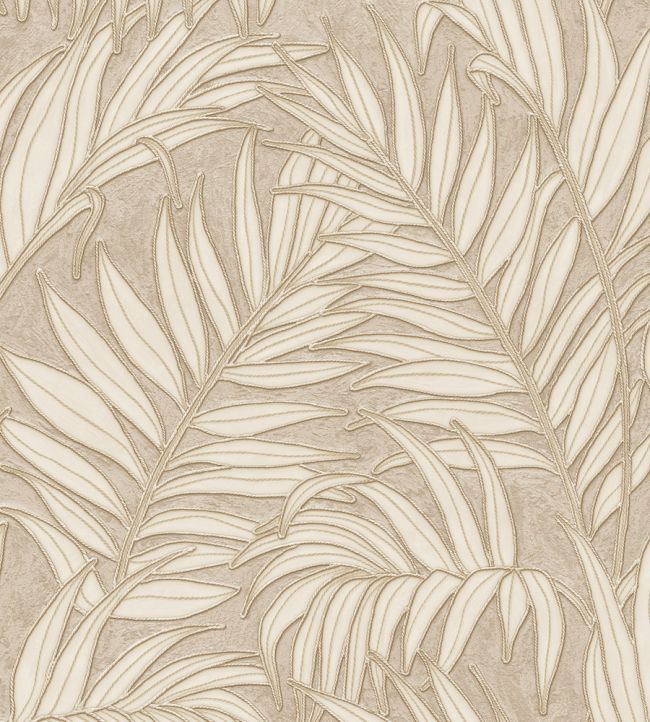 Stringed Leaves Wallpaper by Eijffinger Beige/Sand