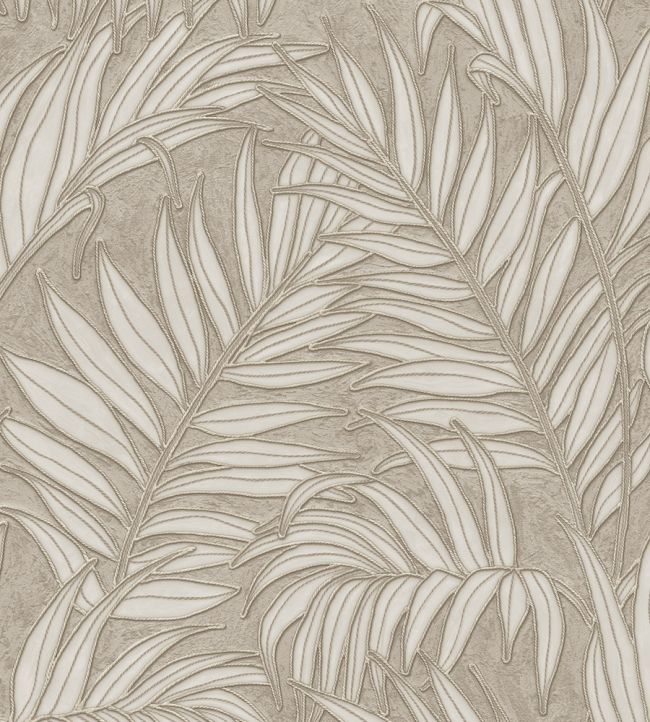 Stringed Leaves Wallpaper by Eijffinger Brown/Taupe