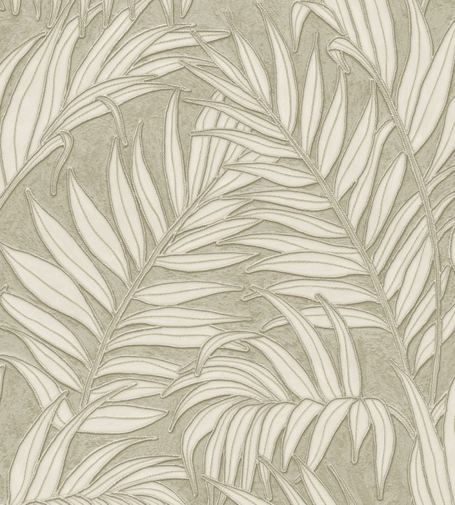 Stringed Leaves Wallpaper by Eijffinger Green
