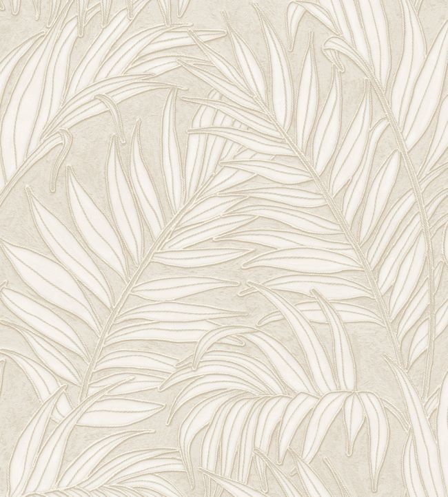 Stringed Leaves Wallpaper by Eijffinger White/Cream