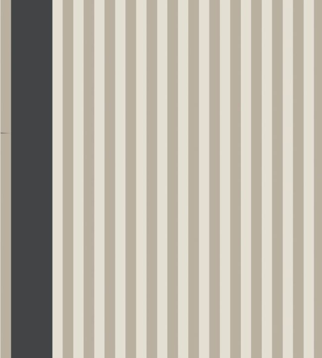 Stripe Wallpaper by Farrow & Ball Au Lait / Liquorice