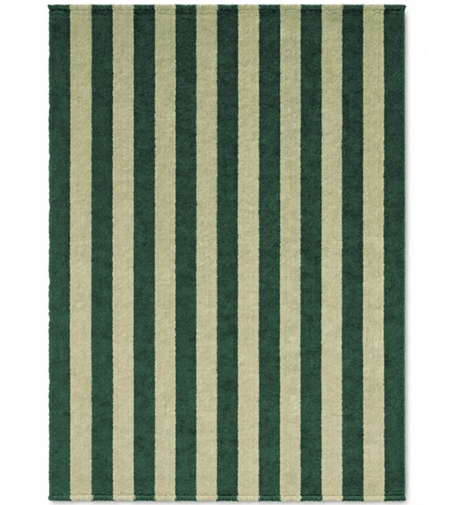 Lorena Canals Stripes Cotton rug Duck Green/Lint C-STRP-DGNLNT-XS Duck Green/Lint