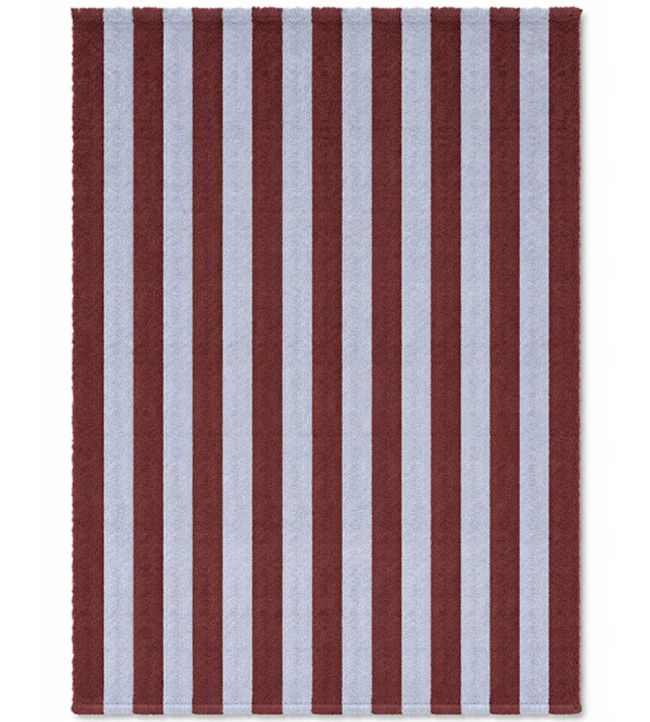 Lorena Canals Stripes Cotton rug Marsala/Anil C-STRP-MARANL-XS Marsala/Anil