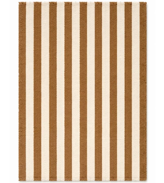 Lorena Canals Stripes Cotton rug Natural/Ochre C-STRP-OCH-XS Natural/Ochre