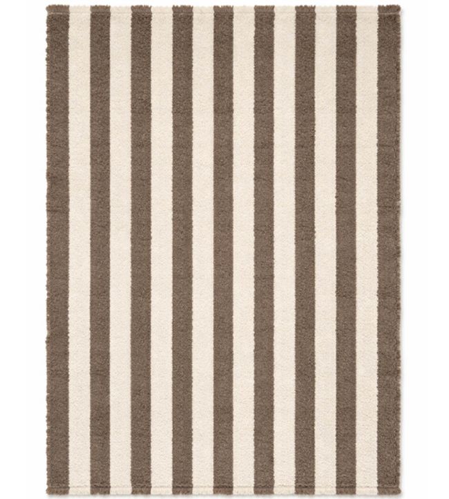 Lorena Canals Stripes Cotton rug Natural/Soil Brown C-STRP-SBR-XS Natural/Soil Brown