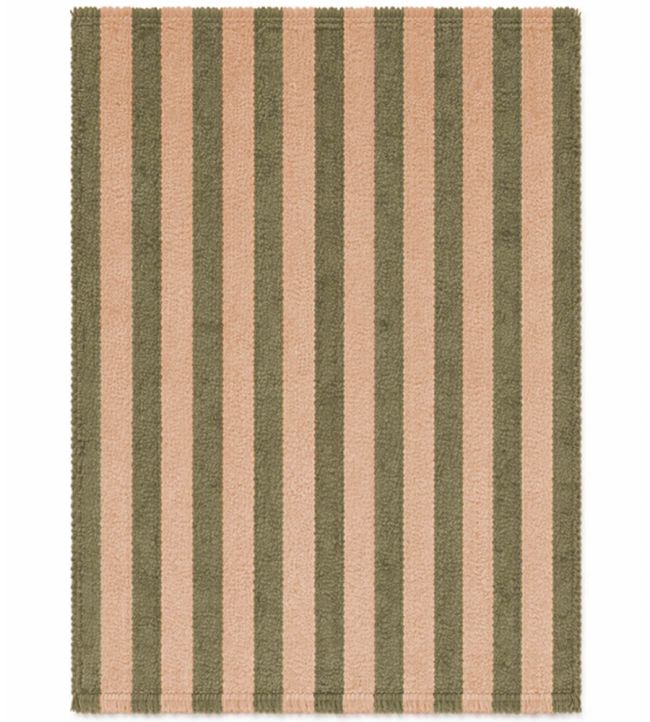 Lorena Canals Stripes Cotton rug Rose/Khaki C-STRP-RSKAK-XS Rose/Khaki