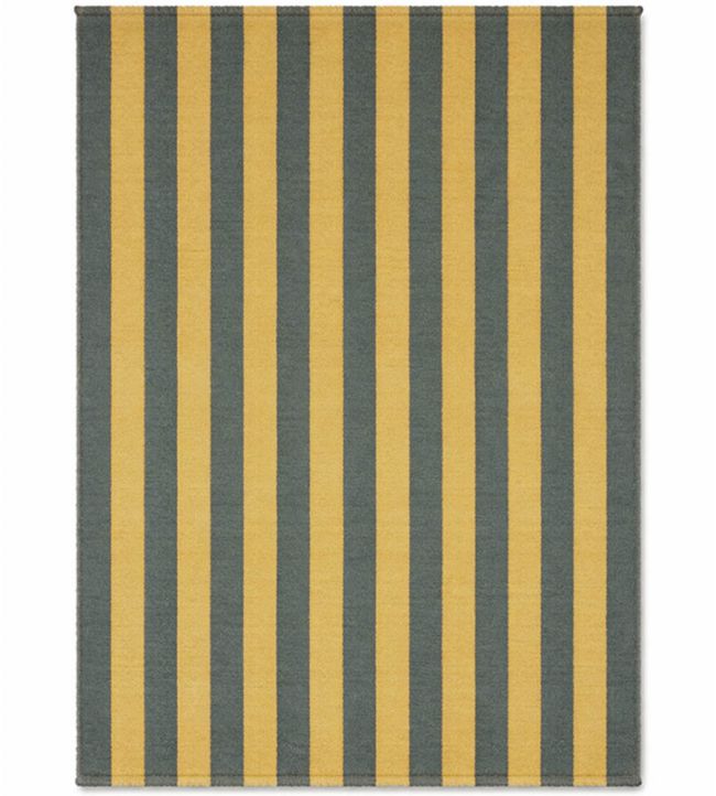 Lorena Canals Stripes Cotton rug Terrazzo Green/Dark Honey C-STRP-TRGDHNY-XS Terrazzo Green/Dark Honey