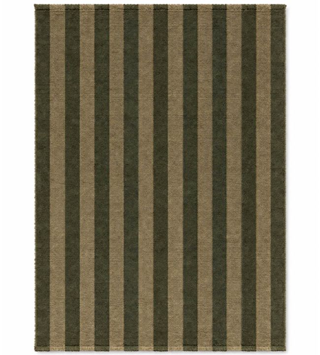 Lorena Canals Stripes Wool rug Basil/Almond Frost WO-STRP-BASAFR-XS Basil/Almond Frost