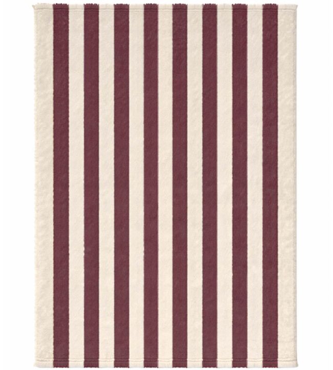 Lorena Canals Stripes Wool rug Marsala WO-STRP-MAR-XS Marsala