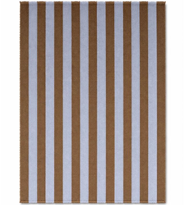 Lorena Canals Stripes Wool rug Walnut/Anil WO-STRP-WNTANL-XS Walnut/Anil