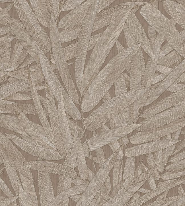 Structured Leaves Wallpaper by Eijffinger Brown/Taupe