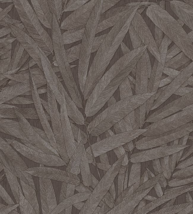 Structured Leaves Wallpaper by Eijffinger Brown