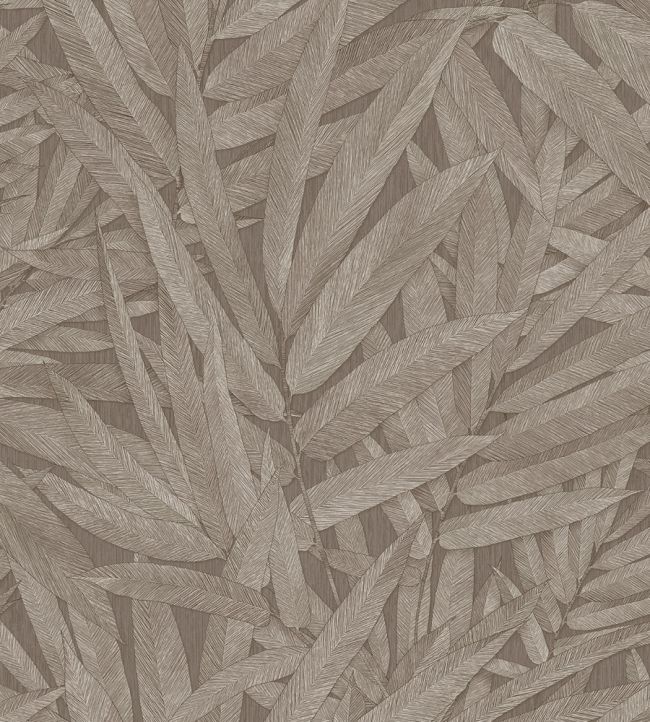 Structured Leaves Wallpaper by Eijffinger Dark Brown/Taupe