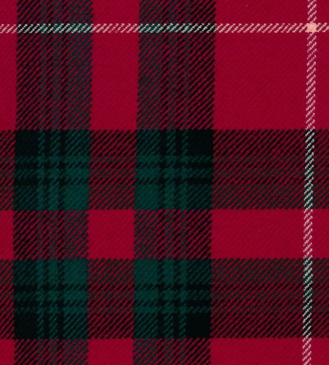 Stuart Of Bute Mod Fabric by The Isle Mill Green/Red