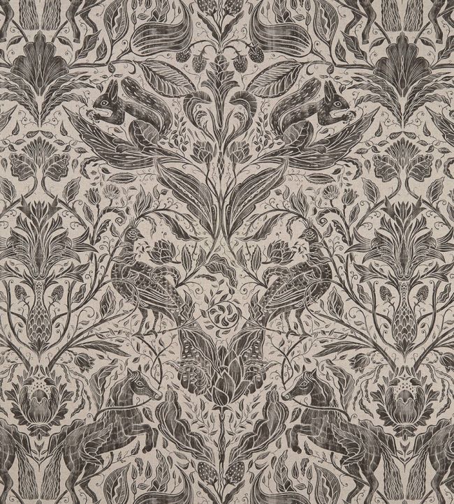 Forest Trail Fabric by Studio G Charcoal
