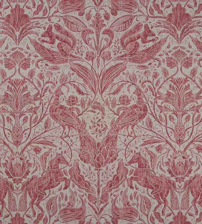 Forest Trail Fabric by Studio G Raspberry