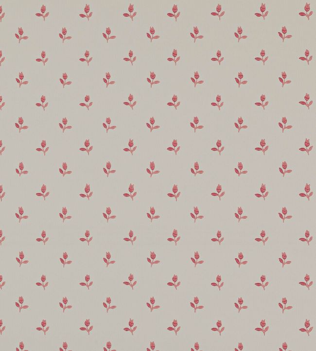 Sudbury Park Wallpaper by Colefax and Fowler Raspberry