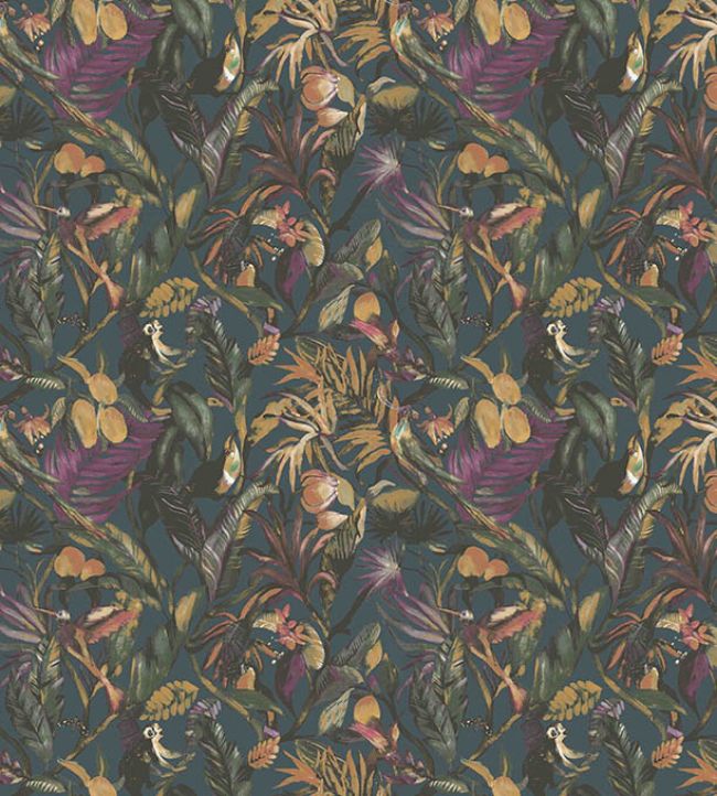 Sumatra Wallpaper by Arley House Peacock Blue