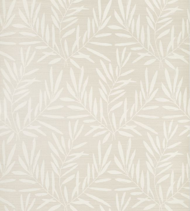 Summer Leaves Wallpaper by Thibaut Beige