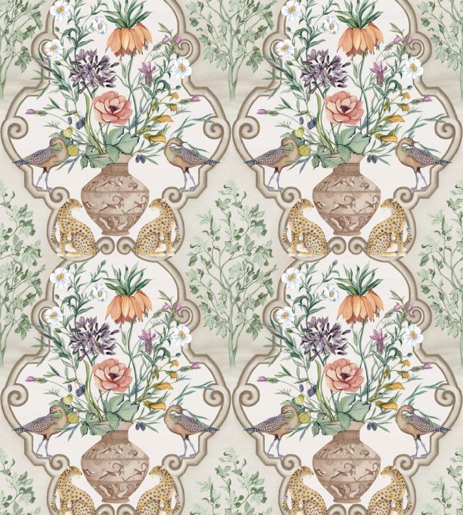 Sundara Wallpaper by Osborne & Little Linen/Coral