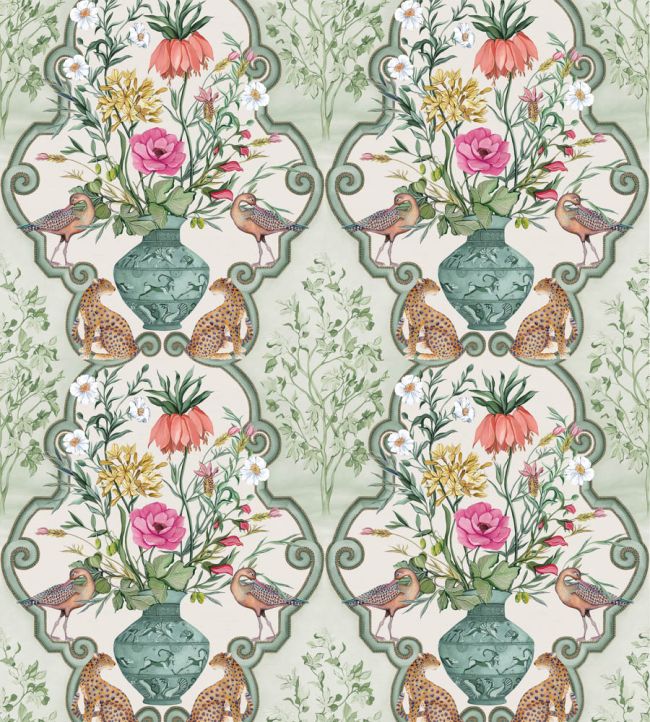 Sundara Wallpaper by Osborne & Little Sage/Pink