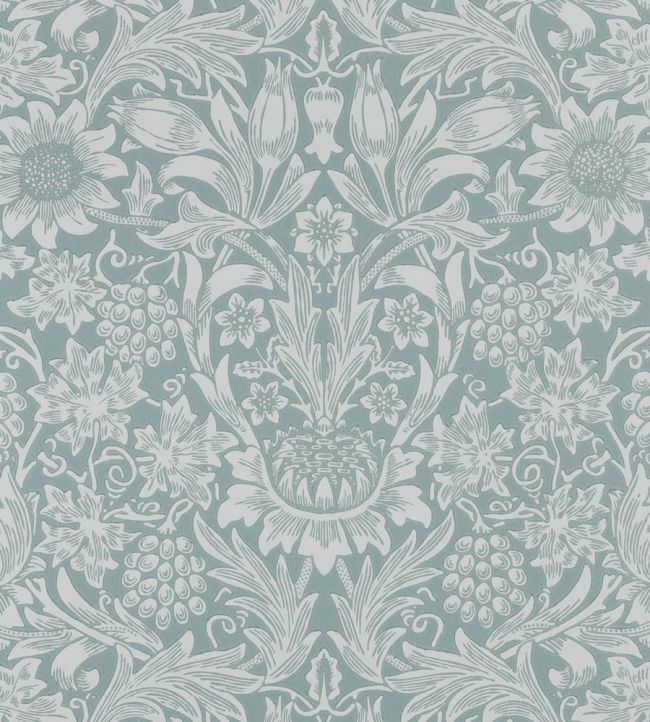 Sunflower Wallpaper by Morris & Co Light Teal