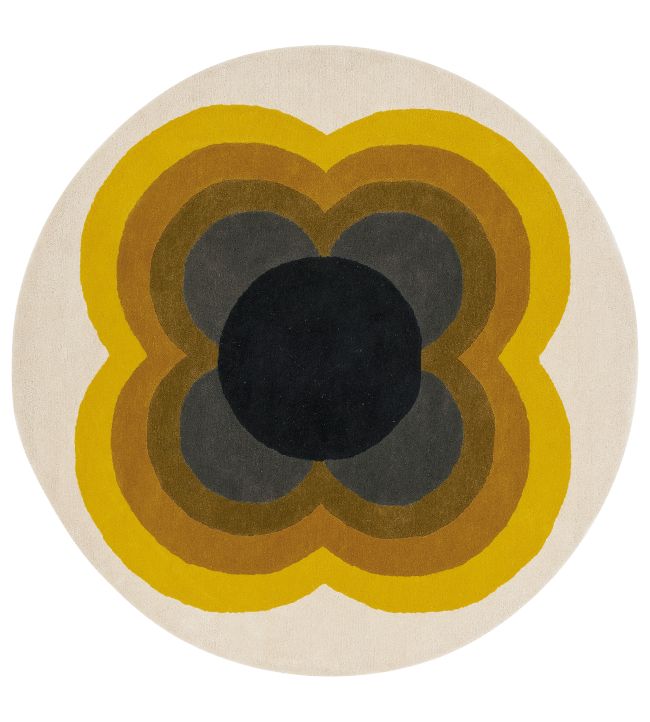 Orla Kiely Sunflower Round rug Yellow 060006-Ø 150-US Yellow