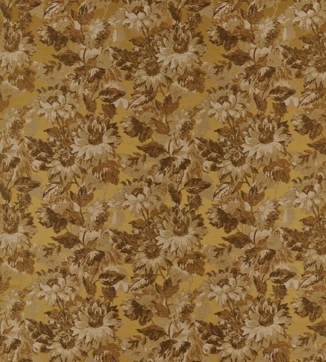 Sunforest Jacquard Fabric by Clarke & Clarke Ochre