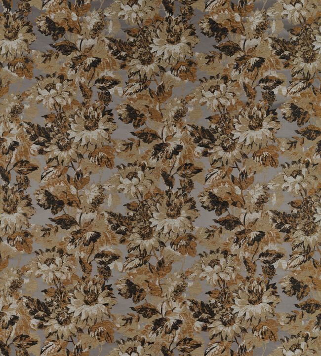 Sunforest Jacquard Fabric by Clarke & Clarke Pewter
