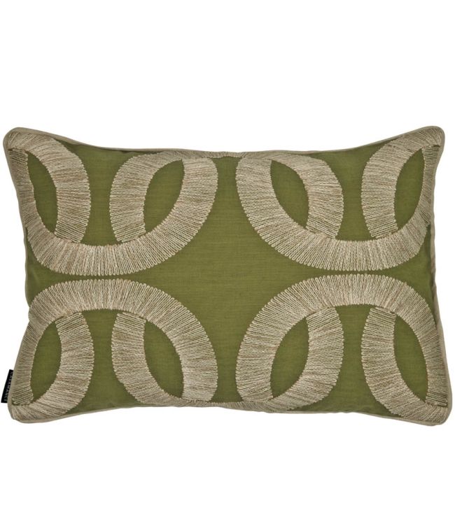 Sur Un Fil Cushion 40 x 60cm by Maison Casamance Olive