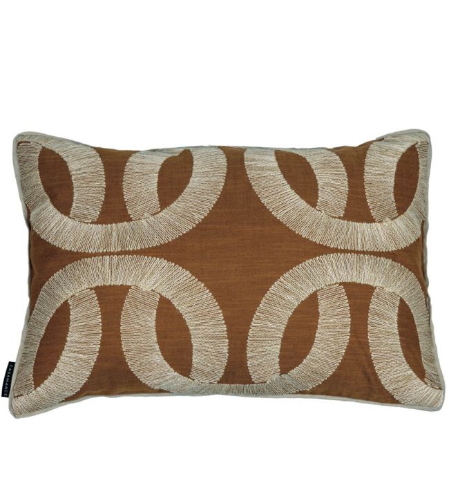 Sur Un Fil Cushion 40 x 60cm by Maison Casamance Orange Terreux