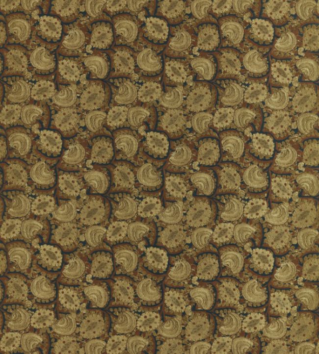 Suzani Archive Embroidery Fabric by Zoffany Antique Gold/Ink
