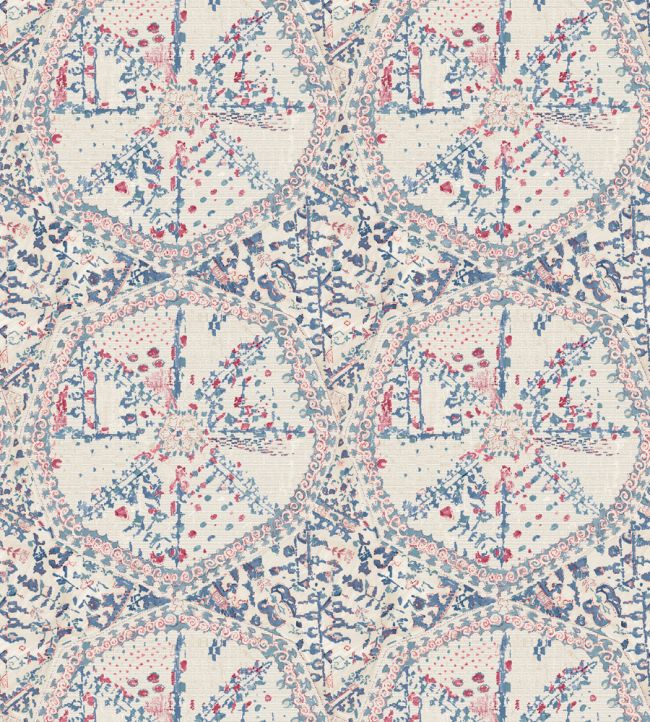 Suzette Wallpaper by DADO 02 Blue & Red