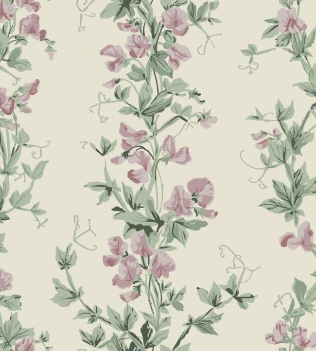 Sweet Pea Wallpaper by Farrow & Ball Pink