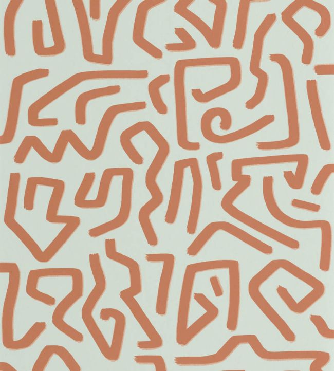 Symbol Wallpaper by Casadeco Amande/Rouille