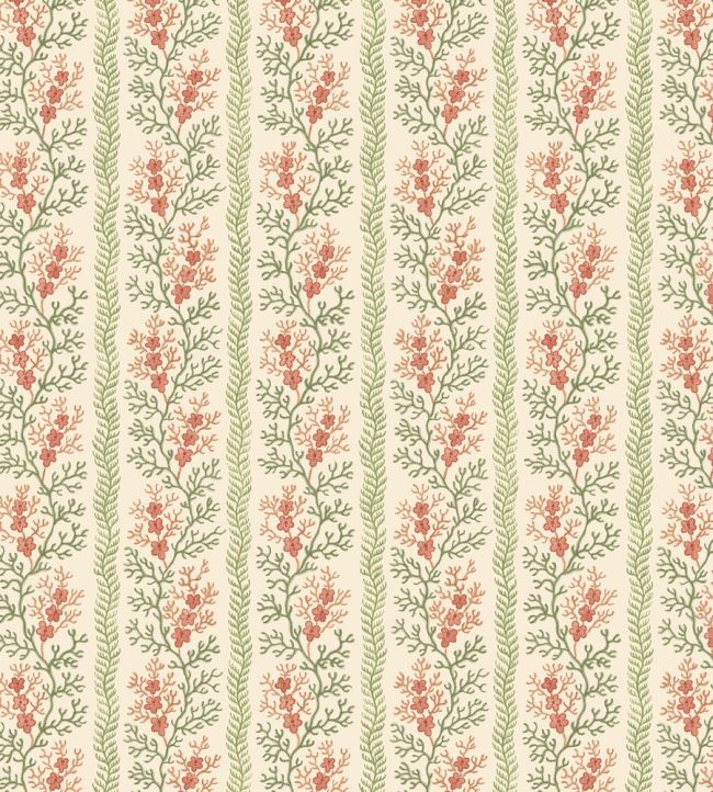 Symington Wallpaper by GP & J Baker Green/Red