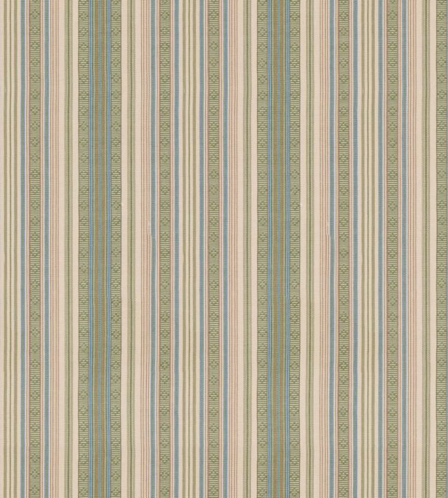 Symington Stripe Fabric by GP & J Baker Green/Blue
