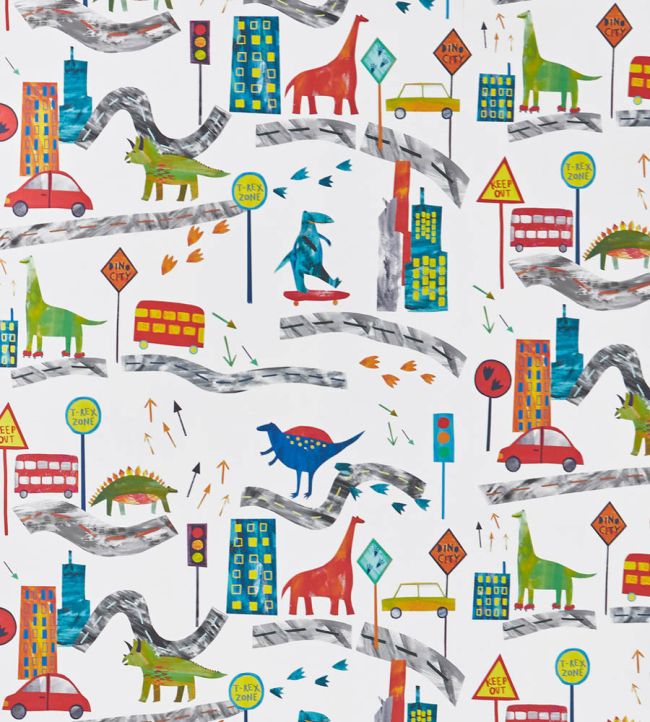 T-Rex Town Wallpaper by Prestigious Textiles Jungle