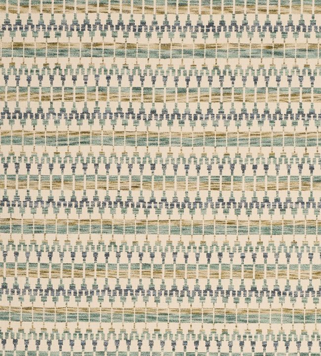 Tabriz Fabric by Jane Churchill Aqua/Green