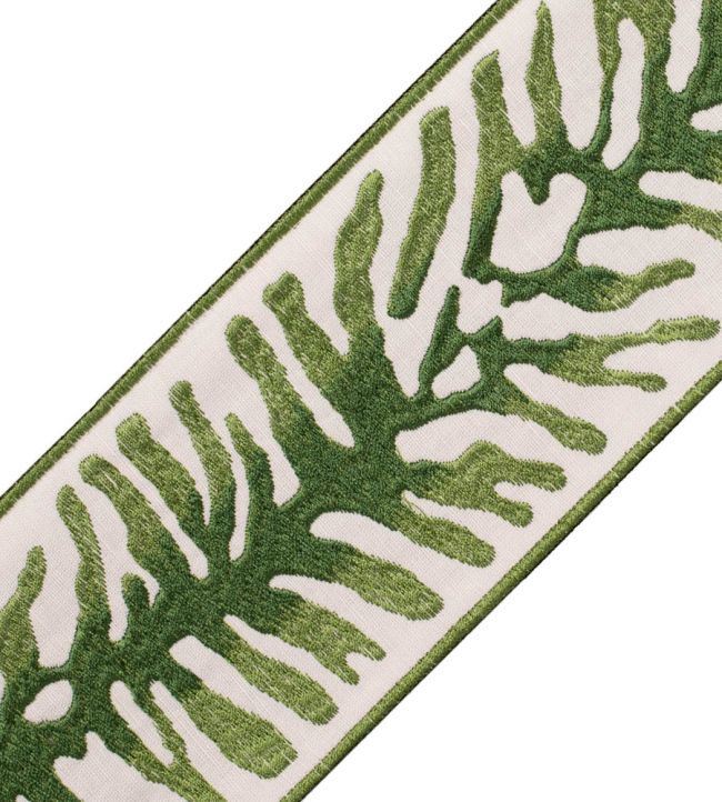 Tahiti Embroidered Border Trimming by Samuel & Sons Kelp