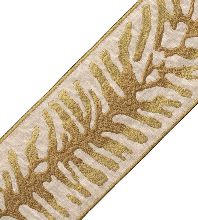 Tahiti Embroidered Border Trimming by Samuel & Sons Seagrass