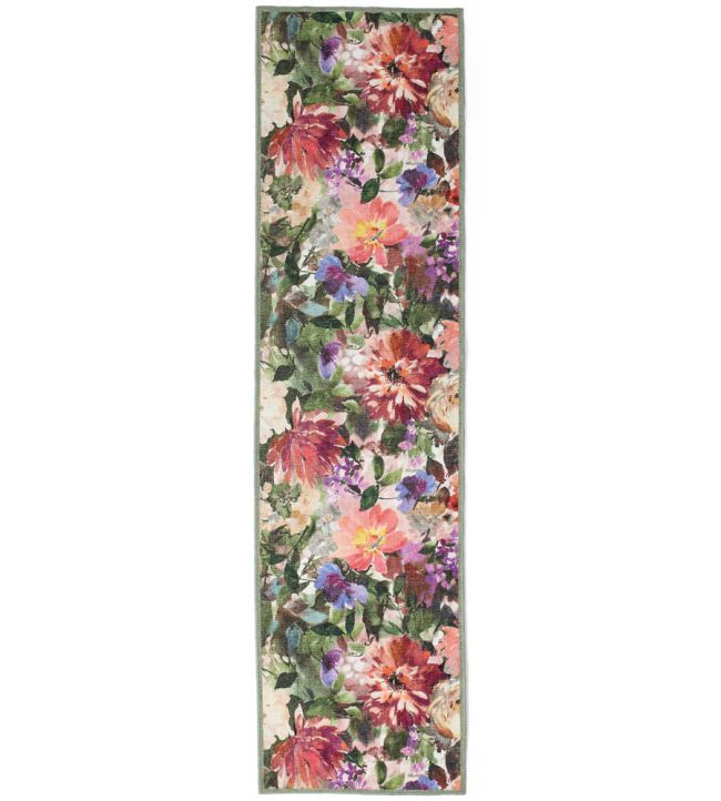 Clarke & Clarke Tahiti Runner rug Forest & Rouge CCTAHFRWA6123 Forest & Rouge