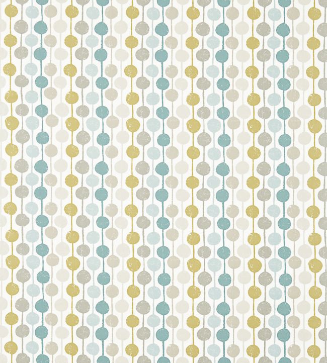 Taimi Fabric by Scion Seaglass / Chalk / Honey