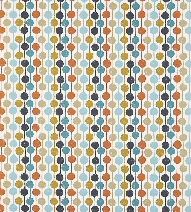 Taimi Fabric by Scion Sulphur / Tangerine / Kingfisher