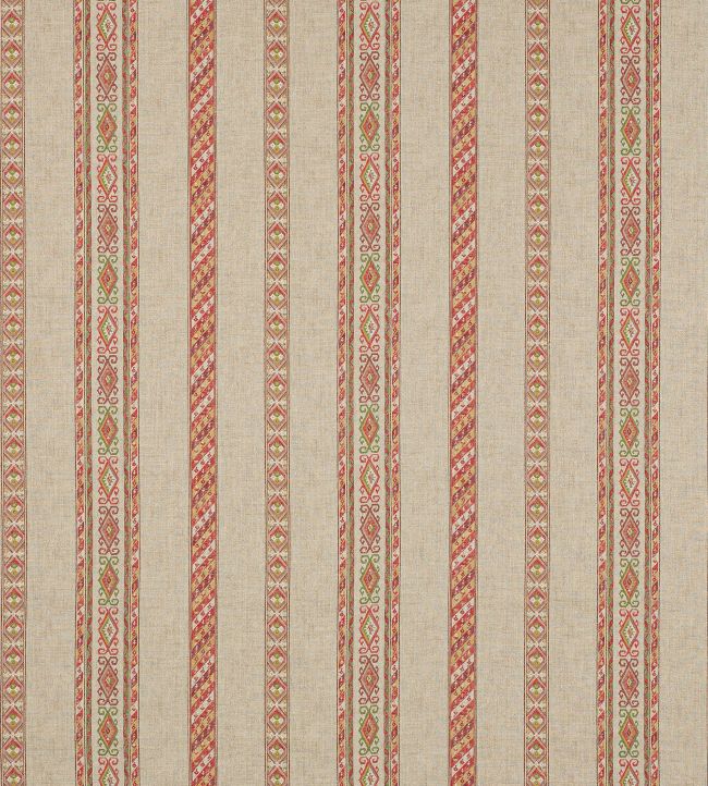 Tait Stripe Fabric by Colefax and Fowler Red/Green
