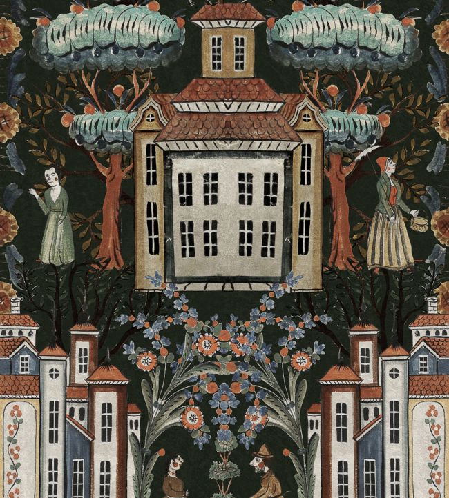 Tales of Tyrol Wallpaper by MINDTHEGAP Peat Black